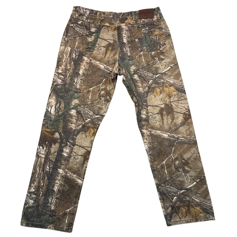 Vintage Y2K Wrangler Pro Gear Camo Jeans Mens 38x32 Realtree Denim Relaxed Fit